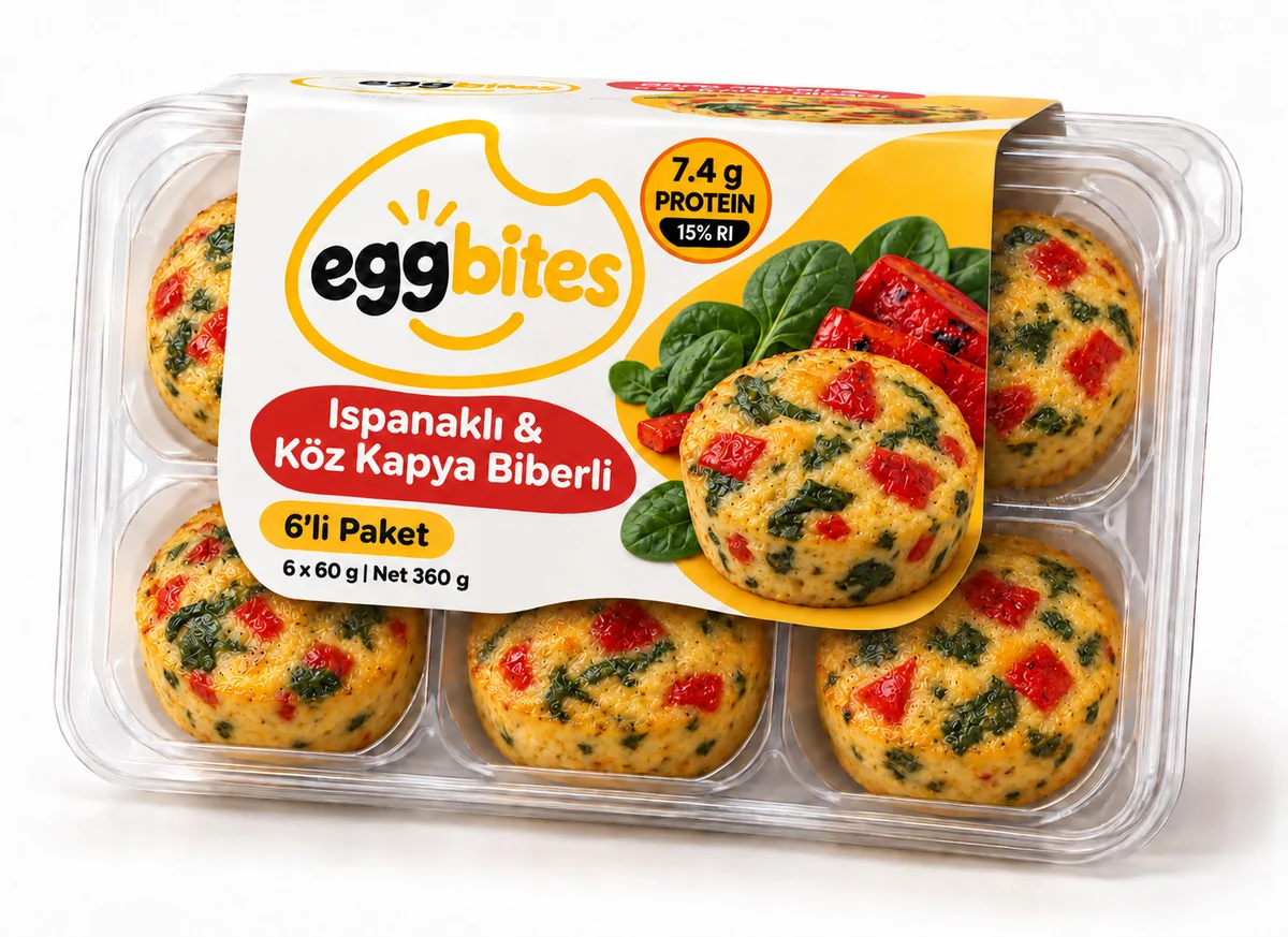 Spinach & Roasted Kapia Pepper Egg Bites pack front