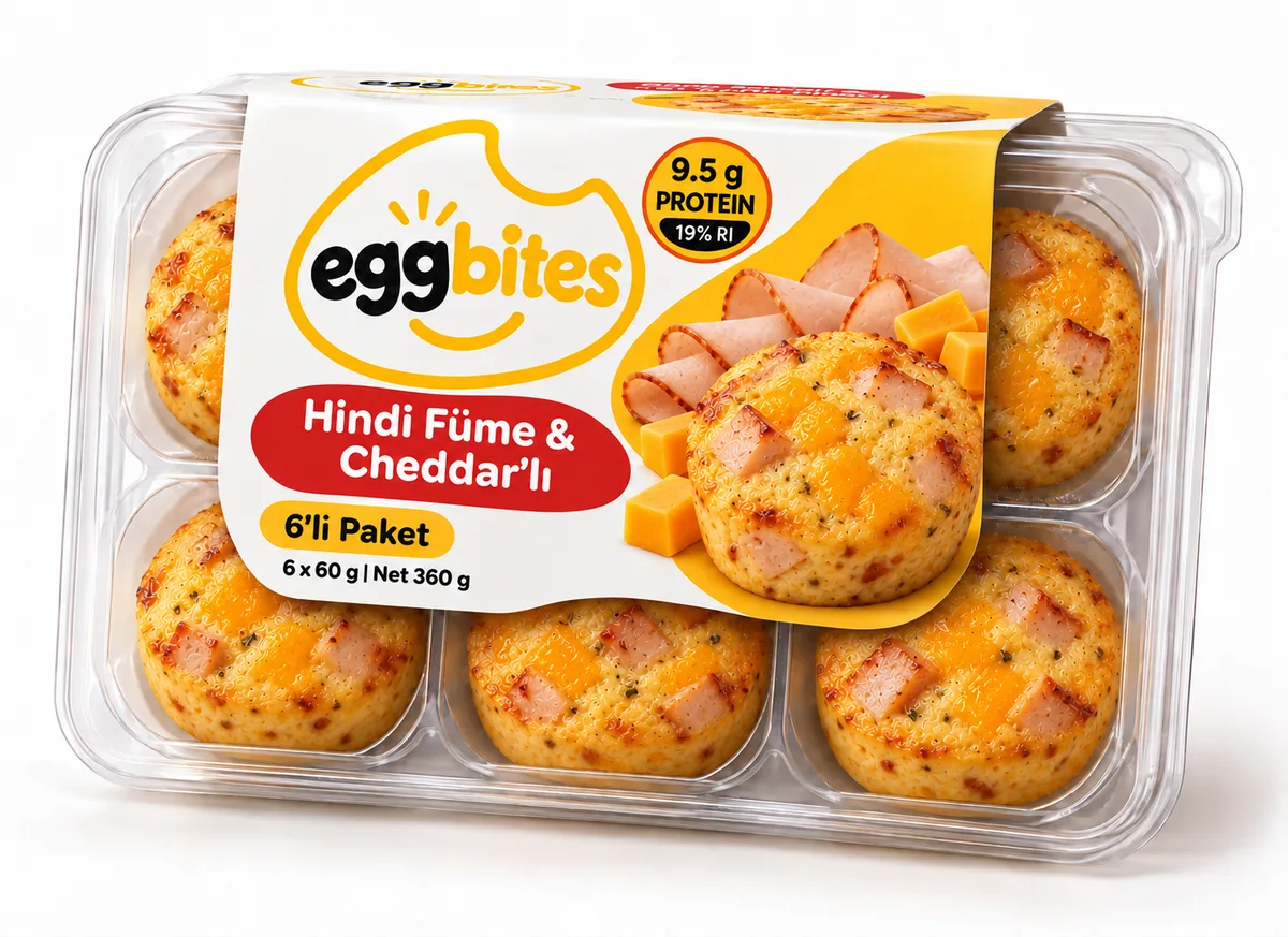 Smoked Turkey & Cheddar Egg Bites pack front