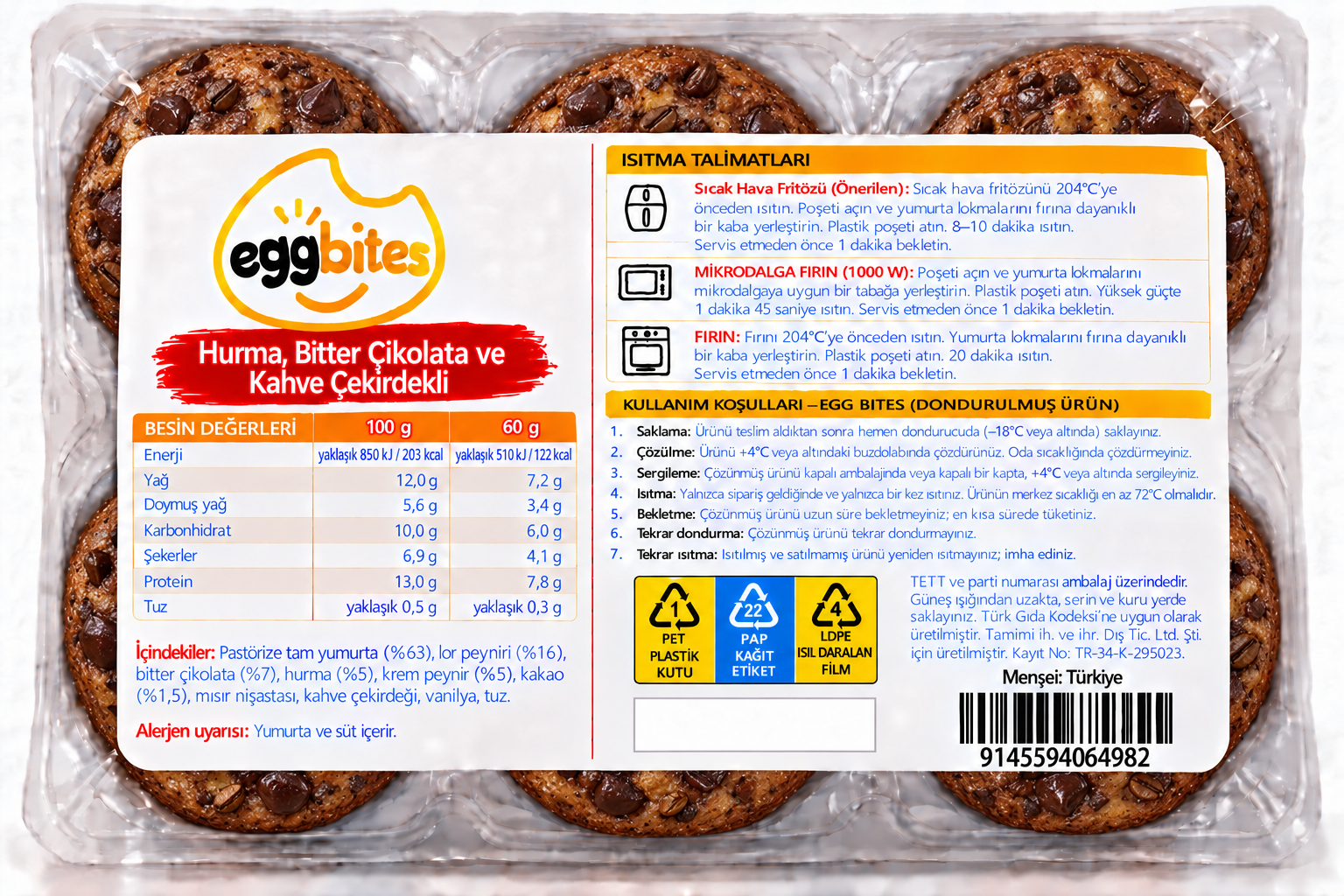 Date, Dark Chocolate & Coffee Egg Bites package back
